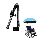 Supporto per ombrello, regolabile a 180° per passeggino, morsetto per ombrello, supporto estensibile per passeggino, bicicletta, sedia a rotelle, deambulatore, carrozzina, sedia a rotelle