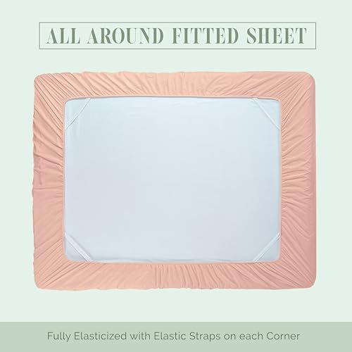 Elegant Comfort Luxury 1500 Premium Hotel Quality Microfiber 4-Piece Sheet Set - Soft, All Around Elastic 18-24 Inches Deep Fitted Sheet - Extra Deep Pocket Sheets, King, Blush