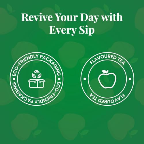 Image of Twinings Green Tea Green Apple, 25 Teabags| Pack of 1| Perfectly Balanced & Refreshing Taste| Light, Fruity Taste| Low Calorie| Handpicked Green Leaves| Enjoy a Hot Cup of Tea