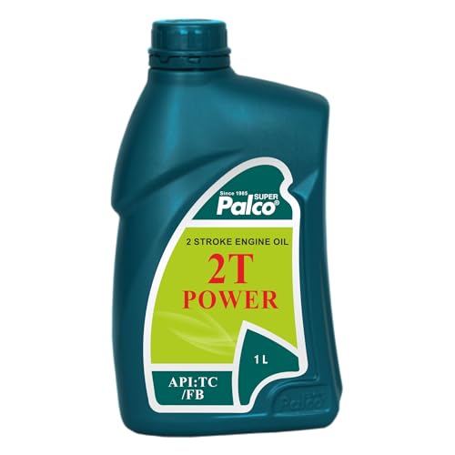Image of PALCO 2T Power Engine Oil 1 Litre (Pack of 1), 2T Stroke Engine Oil for Bike & Scooter Auto Rickshaws Petrol Mix Additive Semi-Synthetic Bike Oil 3 Wheeler Tillers Chain Saws API TC FB