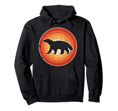 Honey Badger Retro Vintage Style 60s 70s Men Women Gifts Pullover Hoodie