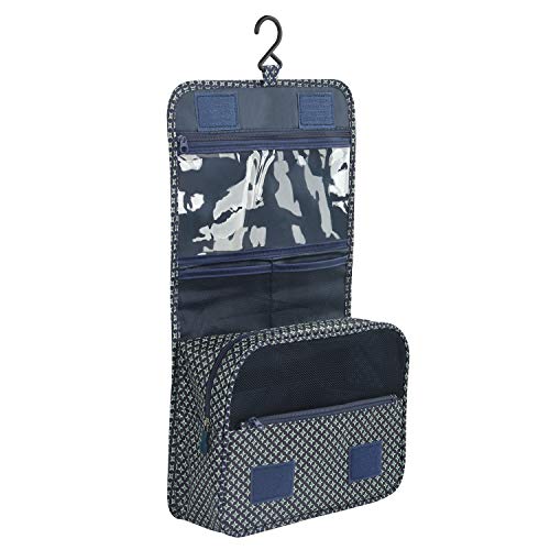 discoball plegable portátil de viaje Make Up bolsas de aseo con gancho organizador bolsas bolsas de cosméticos Navy Blue Star