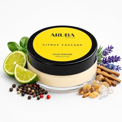 Image of Alcohol Free Citrus Cascade Solid Perfumes | Wax Perfumes for Men & Women |Cologne | Strong & Lasting Fragrance | Gifting Pack for Him & Her
