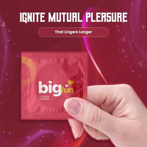 Image of Bigfun Ultra Sensitive Premium Condoms | Dotted, Ribbed & Contoured | Teat Ended Smooth Shape | Exotic Flavours for Added Fun | Regular Latex Fit | Electronically Tested for Safety Pack of 3