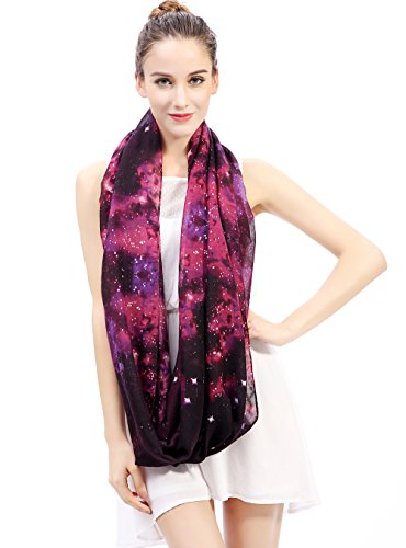 Lina & Lily Universe Galaxy Print Women's Infinity Scarf Lightweight3