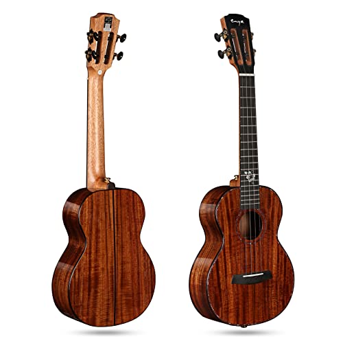 Enya Ténor Ukulélé EUT-K5 EQ Electrique Ukulele Kit 5A Koa Solide 26 pouces Petite Hawaïen Guitare avec Accessoire… - Les Beatles, Paul McCartney, John Lennon, RIngo Starr, George Harrison Enya Ténor Ukulélé EUT-K5 EQ Electrique Ukulele Kit 5A Koa Solide 26 pouces Petite Hawaïen Guitare avec Accessoire… – Image 3