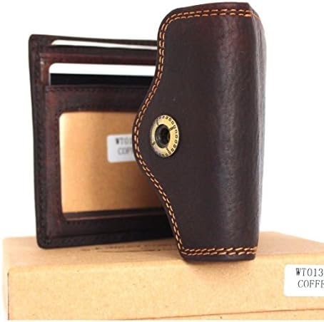 Men's Money Vintage Genuine Italian Leather Slim Wallet Coin Natural Pocket Purse Au Retro Style Brown Free Shipping