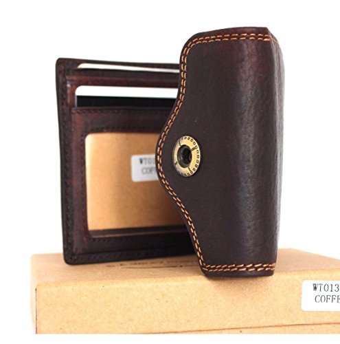 Men's Money Vintage Genuine Italian Leather Slim Wallet Coin Natural Pocket Purse Au Retro Style Brown Free Shipping #TOP3