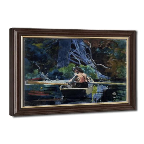 Toile The Adirondack Guide par Winslow Homer pour habiller un grand mur vide avec cadre