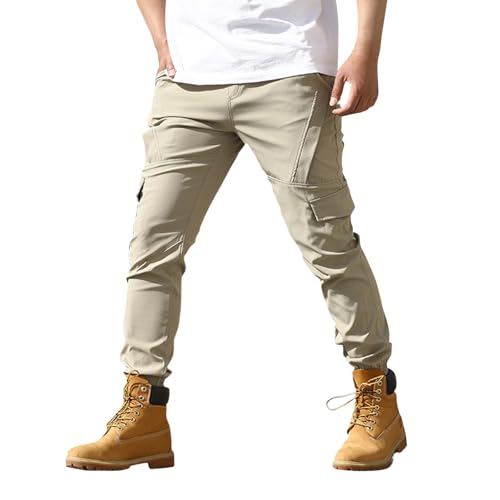 Pantalones De Trabajo Hombre Cargo Verano Trekking Pantalon Senderismo Militar Tallas Grandes Pantalones Multibolsillos Tacticos Ropa Deportiva Hombre Ofertas Flash del Dia Caqui M