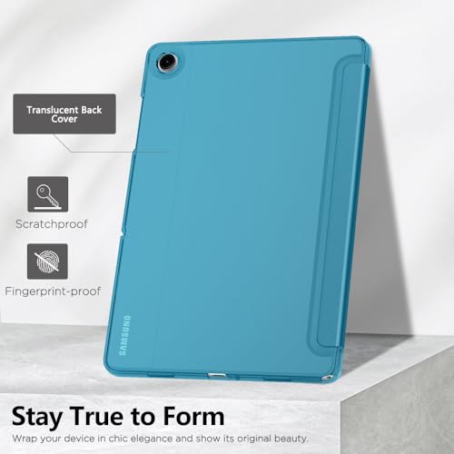Image of MoKo Case for Galaxy Tab A9+ /A9 Plus 11 inch 2023, Slim Stand Protective Smart Cover with Hard PC Translucent Back Shell for Tab A9 Plus Tablet (SM-X210 /X216 /X218), Auto Wake /Sleep, French Blue