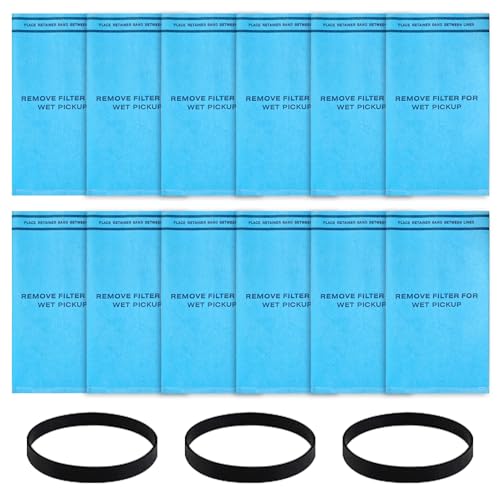 12 Pack 38737 Dust Filter Bags Replacement for Craftsman 2 to 2.5 Gallon Wet/Dry Vacuums and Powerhead Bucket Vac with 3 Retaining Bands Blue Part# 9-38737/CMXZVBE38737 WORKSHOP WS01025F2 VF2000