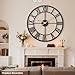 Pytha Sight 30 Inch Extra Large Giant Wall Clock,Oversized Round Silent Vintage Industrial Black Metal Farmhouse Big Roman Numeral Wall Clocks for Living Room,Kitchen,Bedroom Home Decor