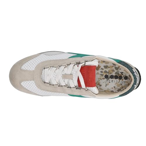 Diadora Mens Equipe Italia Lace Up Sneakers Shoes Casual - Green, Off White4