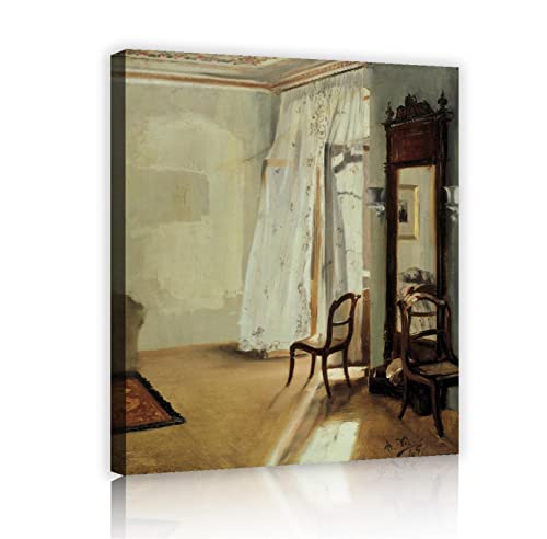 Peinture à l'huile Von Menzel pour habiller un mur vide avec une toile moderne 65x85cm
