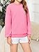 Haloumoning Girls Crewneck Sweatshirts Kids Casual Long Sleeve Loose Tops Fall Comfy Lightweight Pullovers 5-14 Years Pink