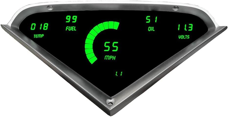 1955-1959 Chevrolet Truck LED Digital Dash Replacement Panel (White)