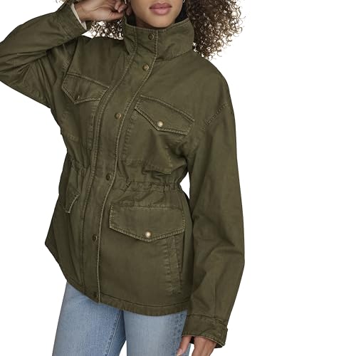 Levi's Women's 4-Pocket Stand Collar Military Jacket3