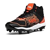 Boombah Viper Pureknit Men's Molded Molded Cleat Mid - Status - Black/Orange - Size 8.5