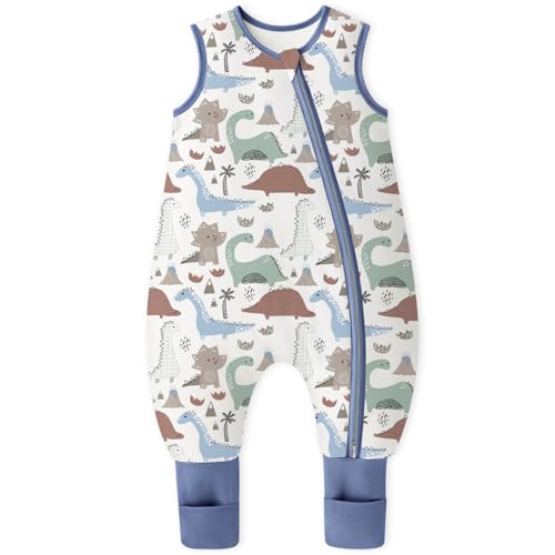 Yoofoss - Yoofoss Gigoteuse à Pieds et Chaussettes pour Bébé 1.5 TOG Automne Printemps Coton Gigoteuse Super Doux Emmaillotage Sac de Couchage 70 cm pour Bébé Garçons Filles 6-18 Mois