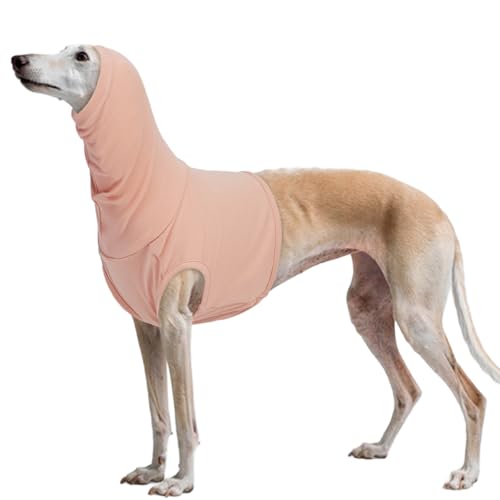 PUMYPOREITY Neck Warmer for Dogs, Ear Hematoma Recovery Snood (Pink Flesh, M)