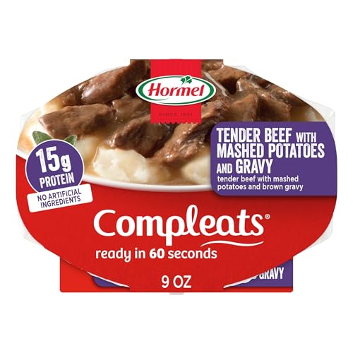 HORMEL COMPLEATS Tender Beef With Mashed Potatoes & Gravy Microwave Tray, 9 oz....