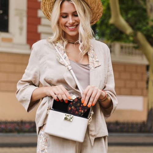 Card Wallet Falling Autumn Leaves Leather Small Wallet Travel Wallet Slim With Zipper Credit Card Holder For Women Gift Accordion Purse 6