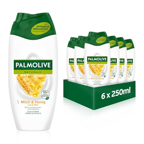 Palmolive Duschgel Naturals Honig & Milch 6x250 ml - Cremedusche mit Extrakten von Honig & Milch Palmolive Duschgel Naturals Honig & Milch 6x250 ml - Cremedusche mit Extrakten von Honig & Milch