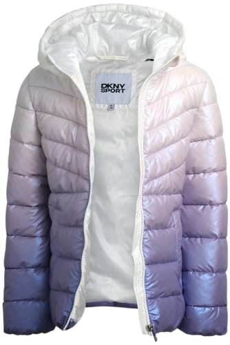 DKNY Girls' Puffer Winter Coat - Full Zip Quilted Bubble Outerwear - Insulated Hooded Winter Jackets for Girls (Sizes: 7-16)2
