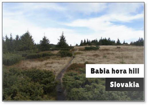 Imán para nevera con texto en inglés 'near Top of Babia Hora Hill1725 M', Orava, Eslovaquia