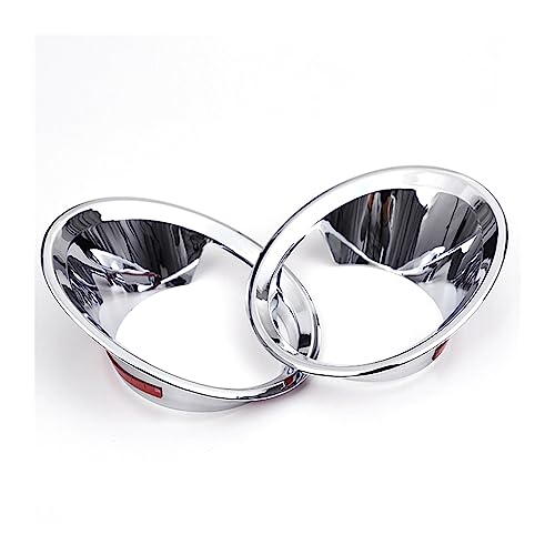 FGBQKP(小さな店) 車のフロントフォグライトランプカバートリムフォグライトランプシェード For B&MW X1 F48 2016 2017 2018 2019 オートスタイリングアクセサリー(Chrome Silver)