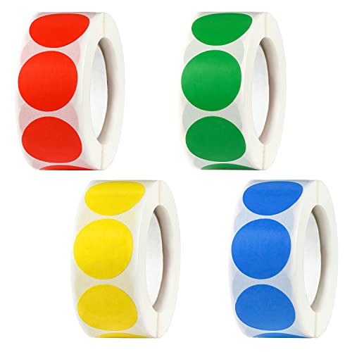 WEKAMOS 300 Paare Klettpunkte - Selbstklebende Haftdots 20mm In Rot, Blau, Gelb, Grün Für DIY