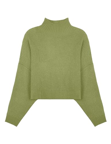 Womens Lightweight Cute Turtleneck Ultra Cropped Sweaters Spring 2025 Ribbed Knit Crop Thin Pullover Sweater3