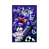 Mteyuce Security Breach Roxanne Wolf FNAF Poster Canvas Wall Art for Living Room Bedroom Office Home Decor Aesthetic Gift 12x18inch(30x45cm), Unframe-style