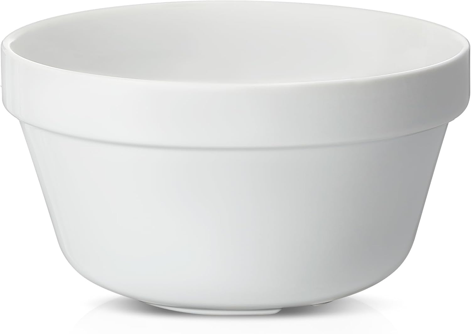1 Pieces Ceramic 1.6qt Pudding Basins White 8 Inch Christmas Pudding Mold Bowls for Steaming Ovenproof Durable and Sturdy Porcelain Steamed Plum Puddings Bowl Basin, Easy to Clean