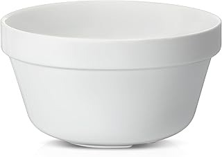 1 Pieces Ceramic 1.6qt Pudding Basins White 8 Inch Christmas Pudding Mol...