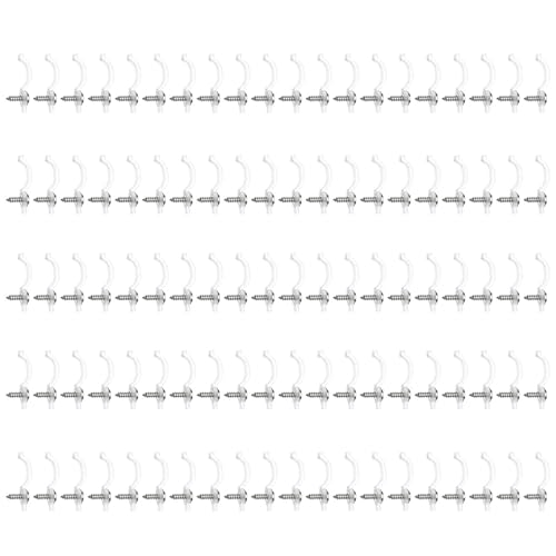 BE-TOOL 100 Pack Strip Light Mounting Bracket, Transparent Light Cips One-Side Fixing Ideal for 10mm Wide