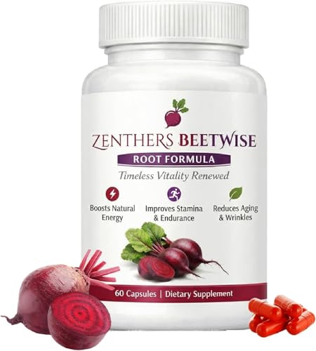 Zenthers Beetwise 1PcsZenthers Beetwise Cold Pressed 400mg Beetwise by Zenthers Concentrated Beetroot Natural Beetroot Supplement Formula Vegan 60 Capsules