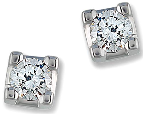 Boucles d'oreilles or blanc et diamants le cadeau inoubliable pour elle