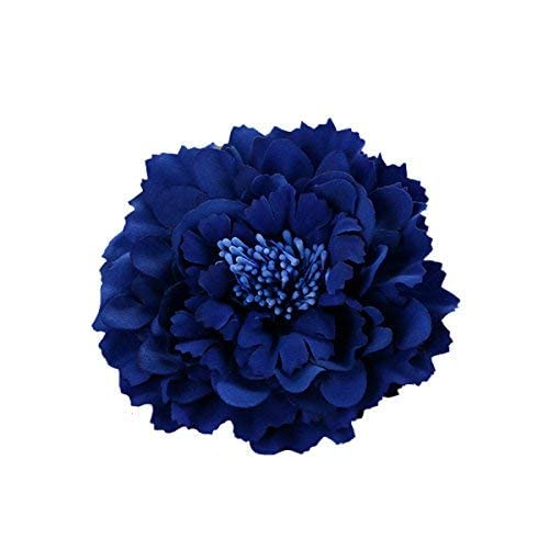 ZUMUii Butterme Multicolor Chiffon Fleurs Pétale Clip de Cheveux Clip Bow Barrettes Accessoires Alligator Clip Girls Headwear Coiffe Flower Bow Hairclip (Bleu foncé)