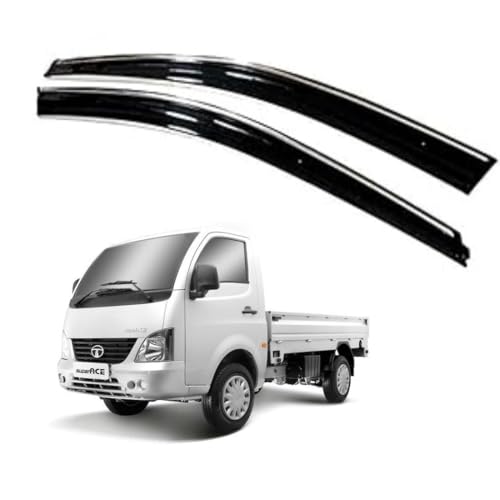 Image of CAR SAAZ Chrome Line Door Visor for Super Ace (2005-2019)(Set of 2Pcs) | Rain Guard | Wind Deflector