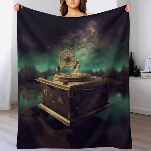 Couverture flanelle boîte à musique contre le froid lit - 5