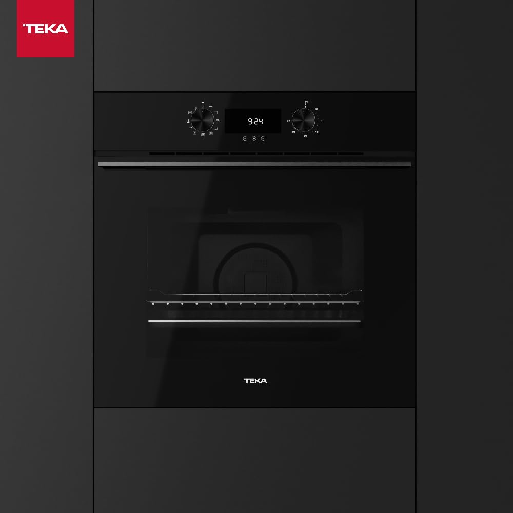 TEKA HLB 8400 FBK - Horno Multifunción SurroundTemp 60 cm, 9 Funciones de Cocinado, Urban Color Edition, Sistema de Limpieza Teka HydroClean Pro, Calentamiento Rápido, Touch Control, Color Negro