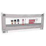 GXYAWPJ Safety First Tragbares Bettgitter, Zusammenklappbare Babybettgitter-Schutzhülle - Grau (Größe: 150-200cm) (Farbe : Gray, größe : 1.8m)