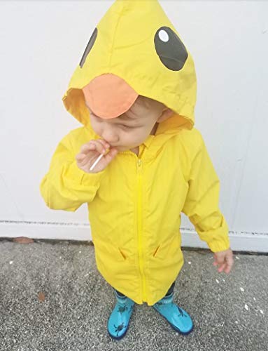 Younger Tree 698253861617 Toddler Baby Boy Girl Duck Raincoat Cute Cartoon Hoodie Zipper Coat Outfit thumb #1