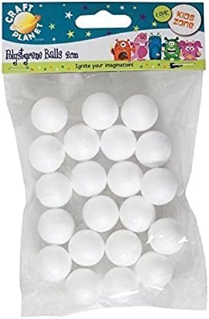 Docrafts Polystyrene Balls, Assorted Sizes (Pack of 40)