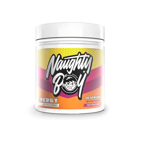 Pre-Entrenamiento Naughty Boy sabor melocotón efervescente con 30 raciones completas