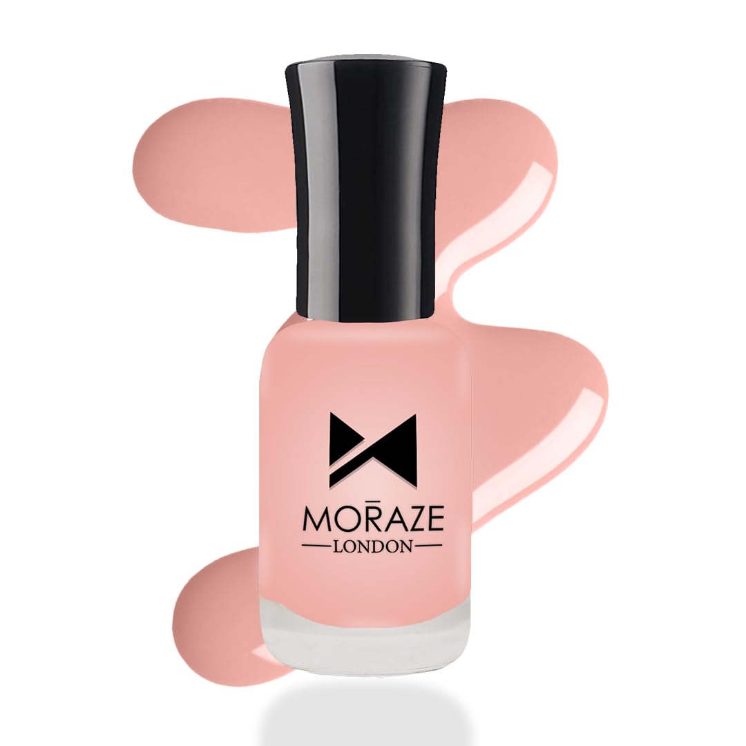MORAZE Nude Rose Nail Polish for Women | Glossy | Quick-Dry Nail Paint | Long-Lasting | Chip-Resistant Formula | Free from Harmful Chemicals | 8ml - Rose Shade