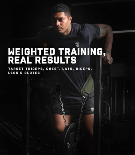 Image of Gymreapers Dip Belt With Chain For Weightlifting, Pull Ups, Dips - Heavy Duty Steel Chain For Added Weight Training