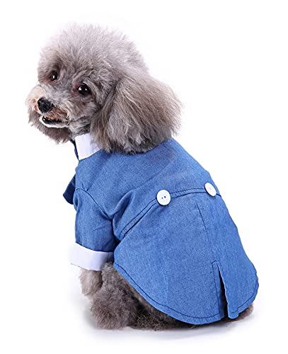 Black, White, Blue Dog Shirts For Wedding, Puppy Tuxedo, Dog Formal Wear, Doggie Tux, Suit And Tie Costume Blue Small #TOP2